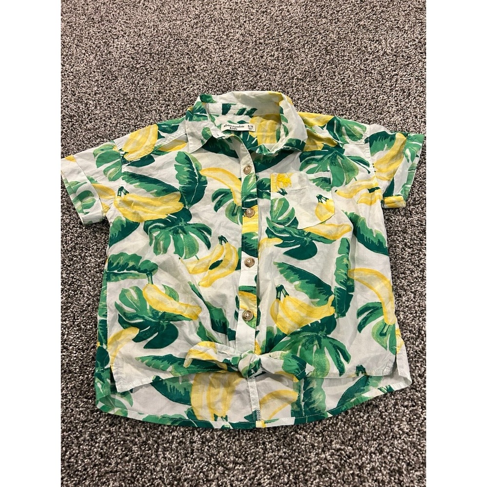 Cc32 Abercrombie and Fitch kids‎ girls tropical shirt size 9/10
